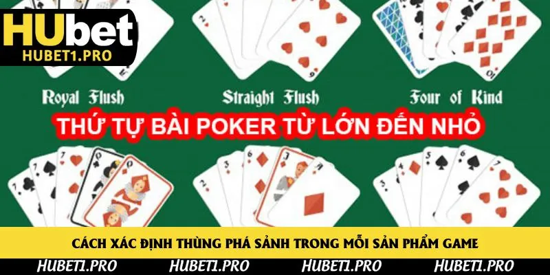 Cách xác định thùng phá sảnh trong mỗi sản phẩm game